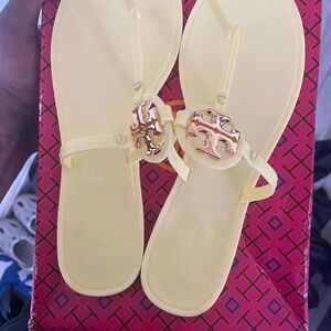 Tory Burch Yellow Flip-Flop Sandals
